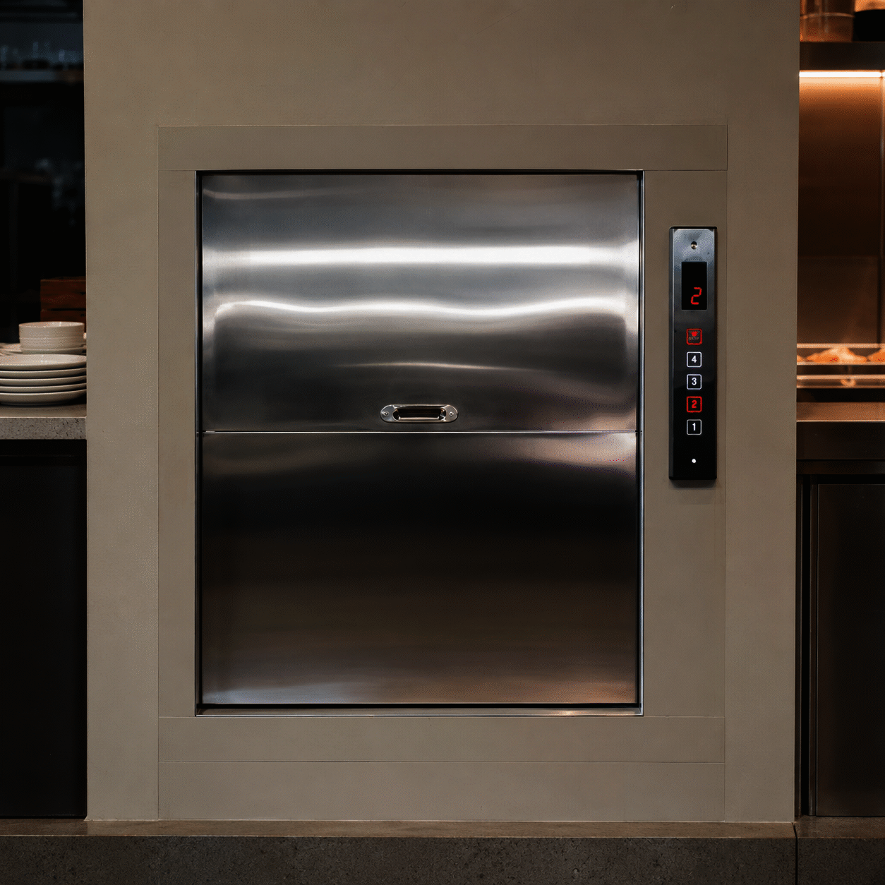 Thang tời thực phẩm 150kg (2-5 điểm dừng)