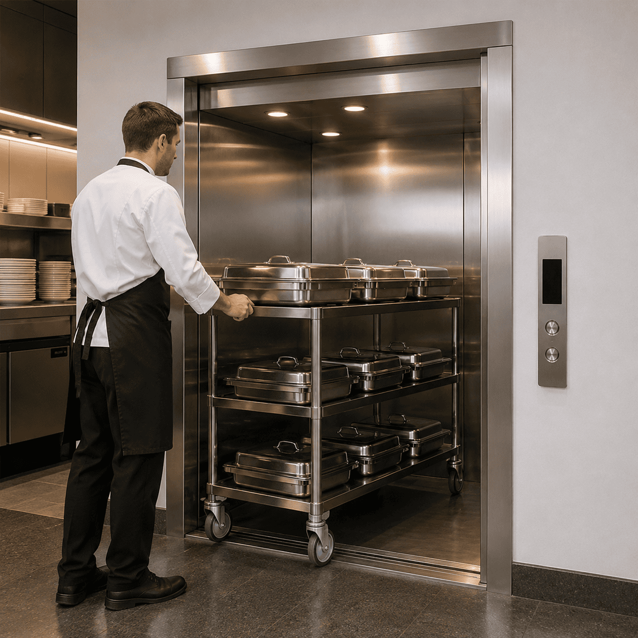 Thang tời thực phẩm 500kg (2-5 điểm dừng) - Ảnh 2