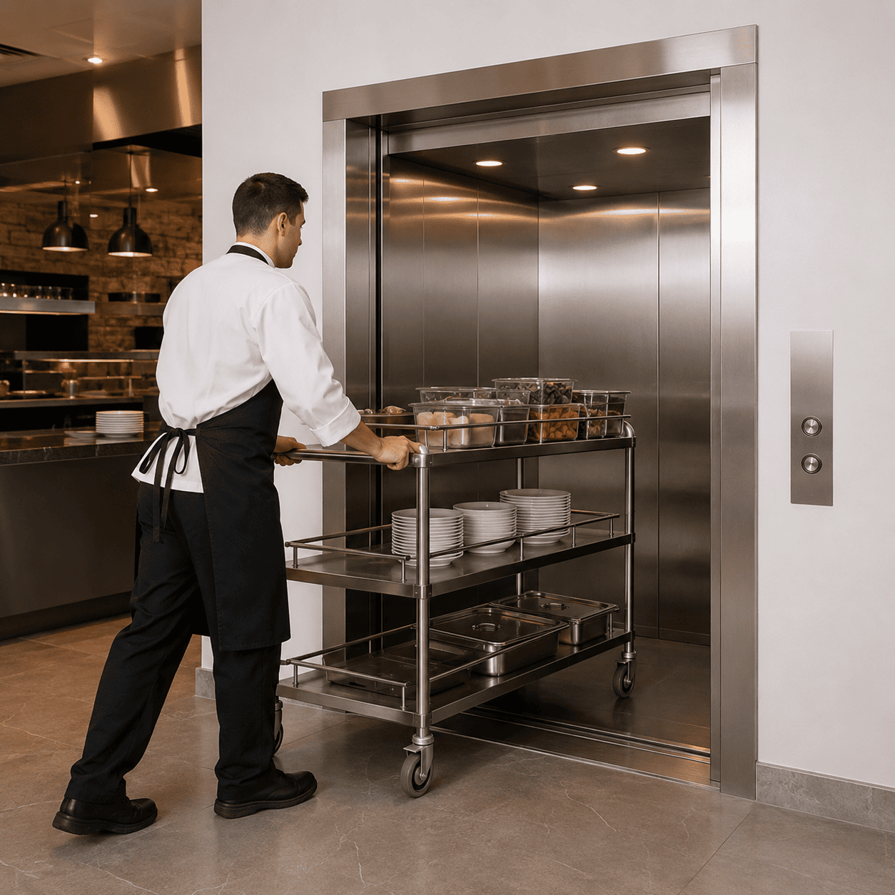 Thang tời thực phẩm 500kg (2-5 điểm dừng) - Ảnh 4